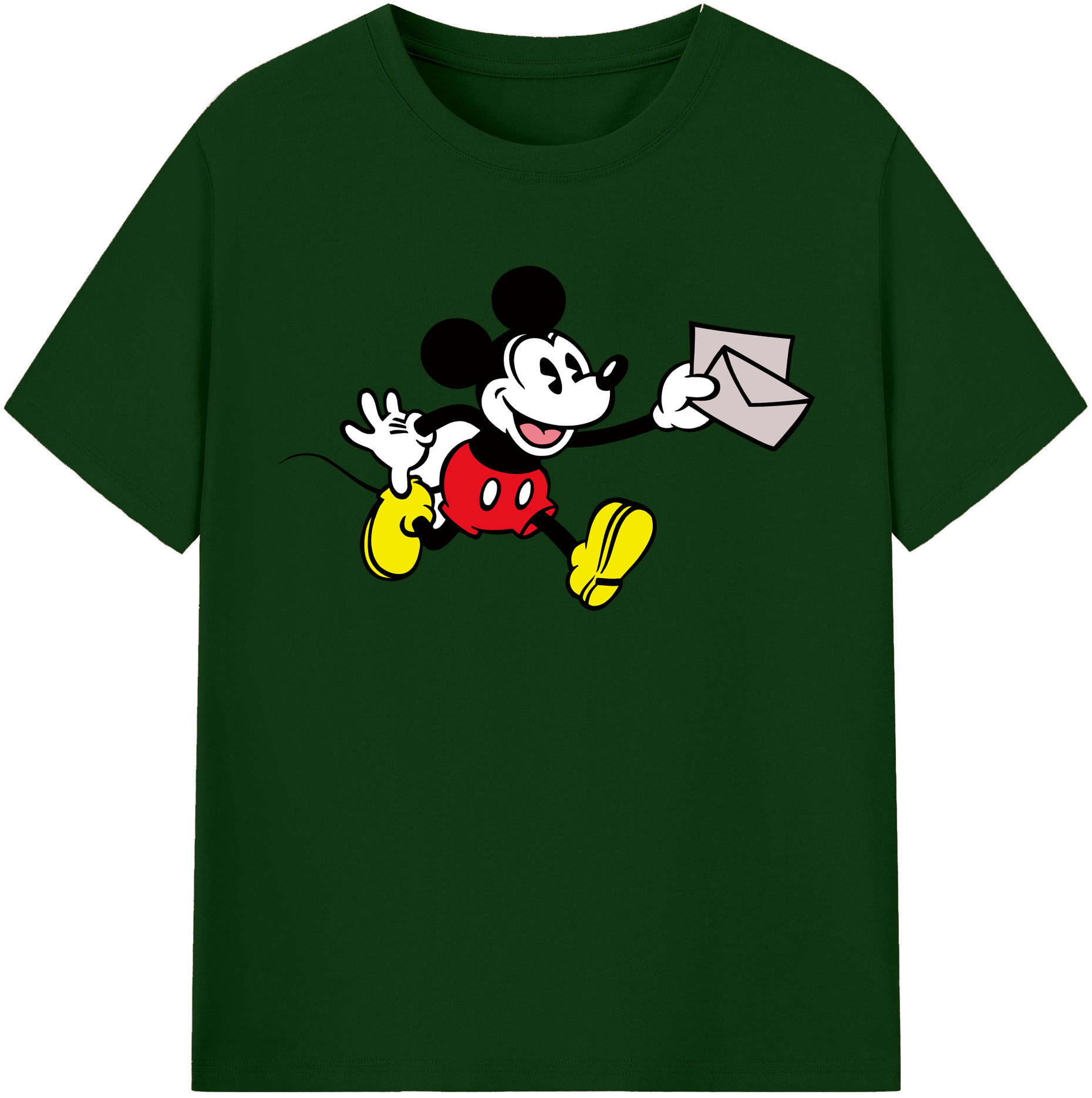 （画像用） ミッキーマウス Mickey Mouse 綿100％半袖Tシャツ（フロントプリント）